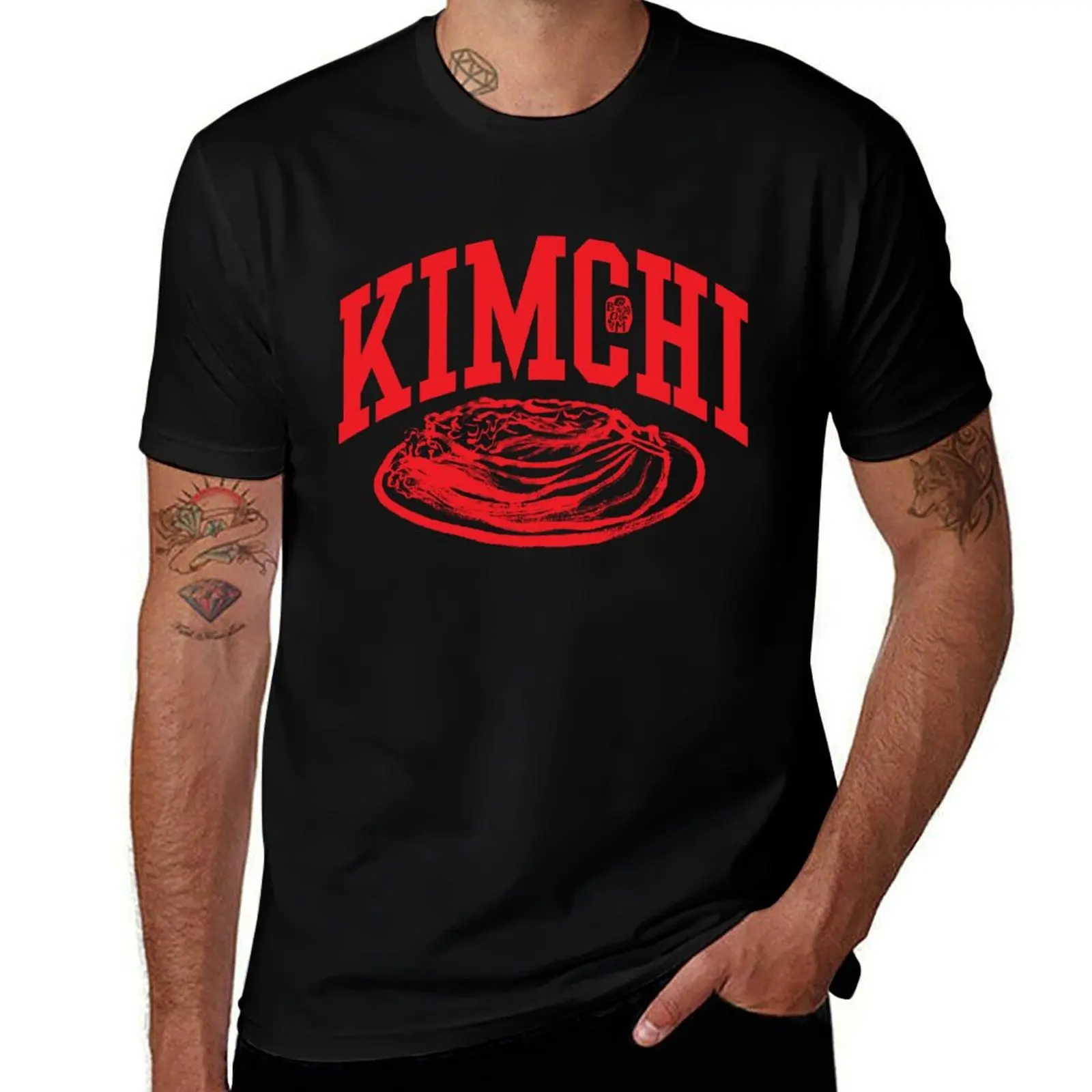 Футболка с графическим принтом Kimchi, спортивная дышащая футболка с короткими рукавами