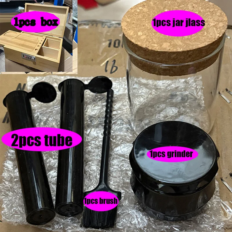 Organizador Storage Box Large Bamboo Box with Rolling Tray Smell Proof Premium Lock Stash Box Accessories