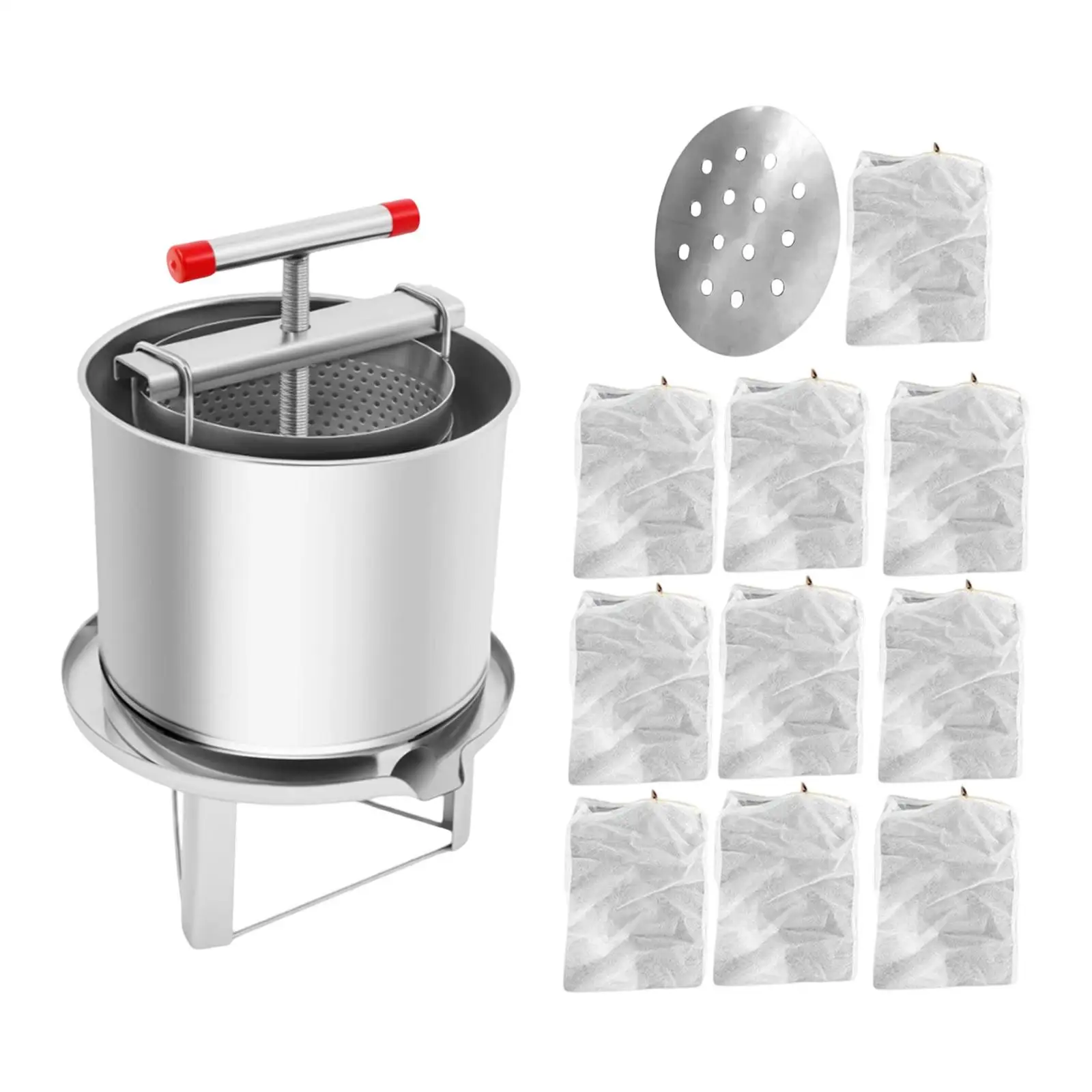 Honey Extractor Beekeeping Extraction Crusher Fruit Juice Making Equipment with T Hand