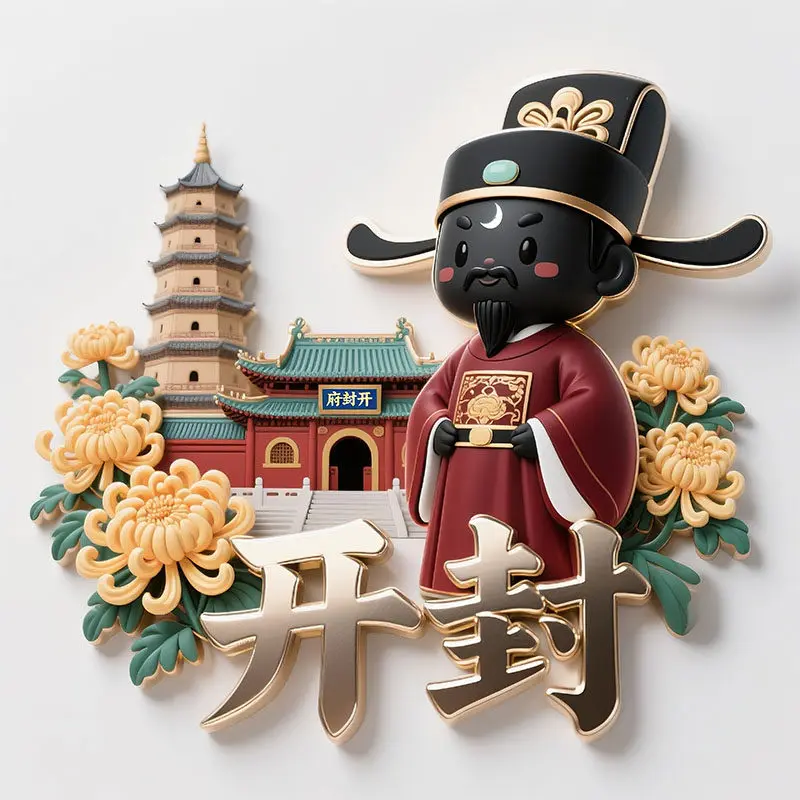 Bao Zheng Metal Creative Magnetic Refrigerator Sticker
