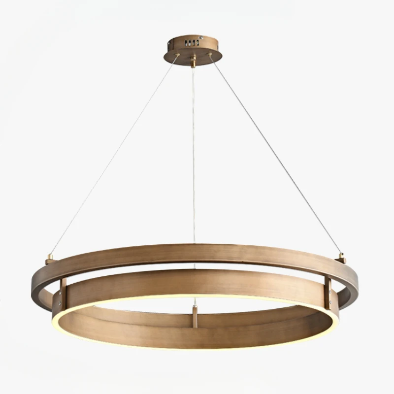 Antique brushed bronze light luxury chandelier, Italian modern living room, dining room, bedroom ring light