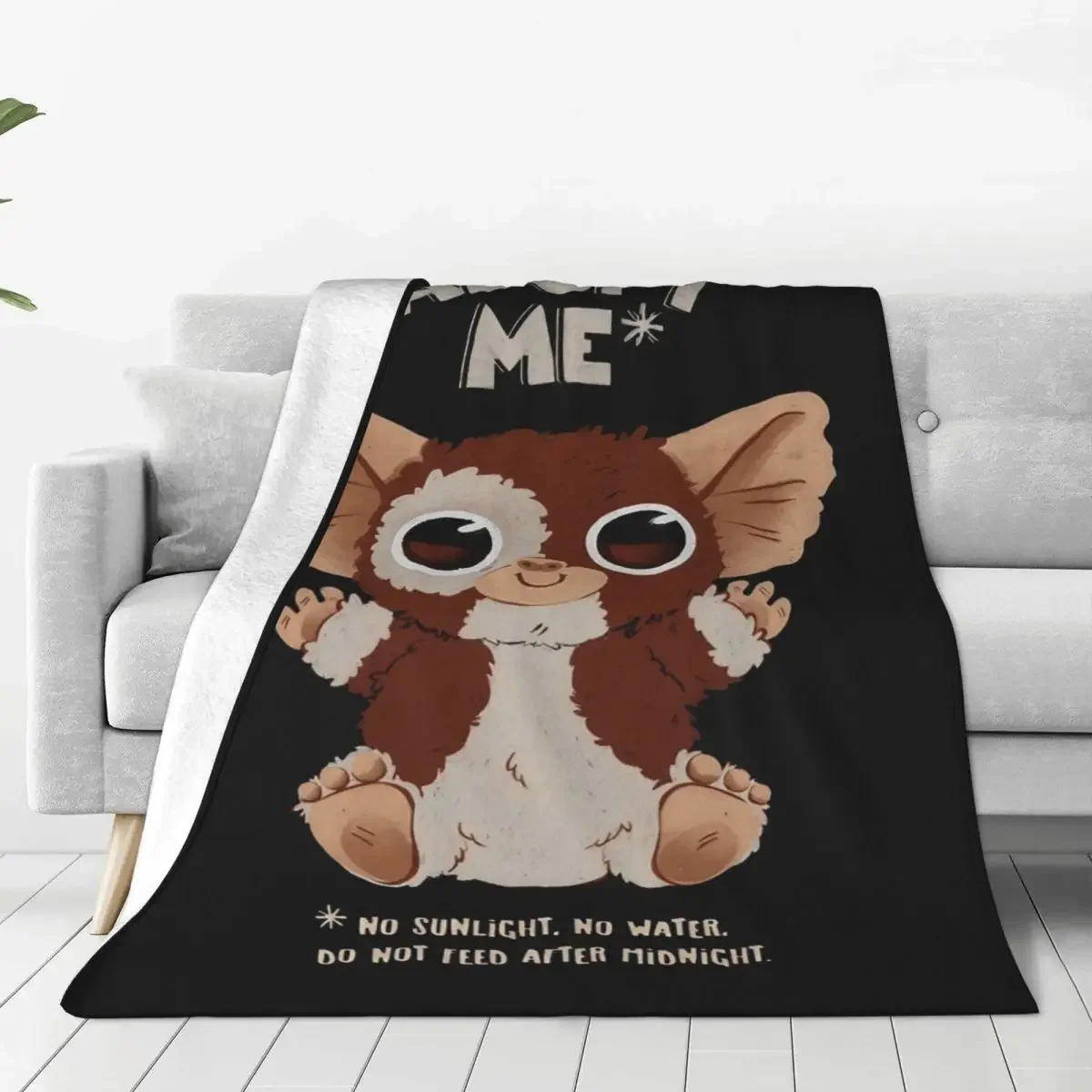 Adopt Me Blanket Velvet Sofa Gizmo Gremlin Halloween Throw Blankets Cozy Soft for Outdoor Bedspread