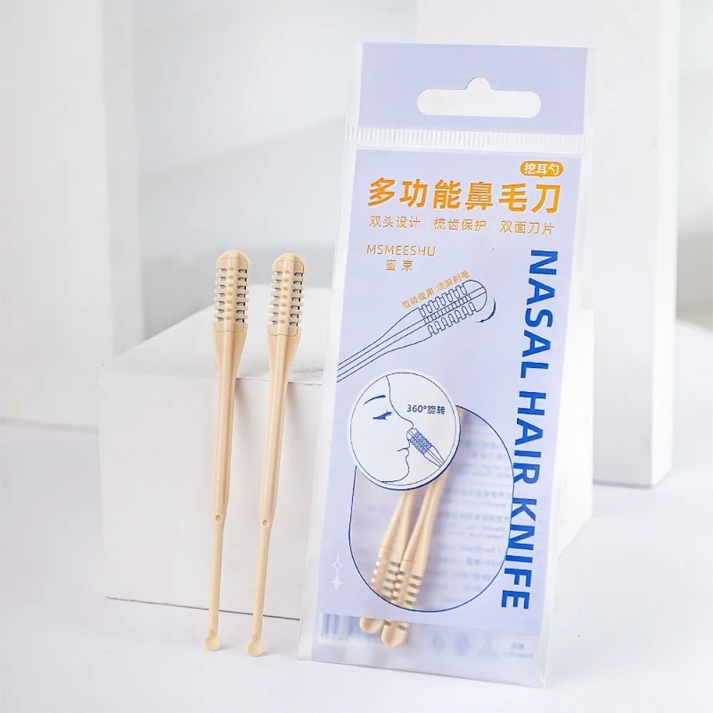 

4pcs New 360 Rotating Nose Ear Hair Trimmer Manual Ultra-Thin Nasal Clippers Easy Clean Nose Hair Scissors Adult