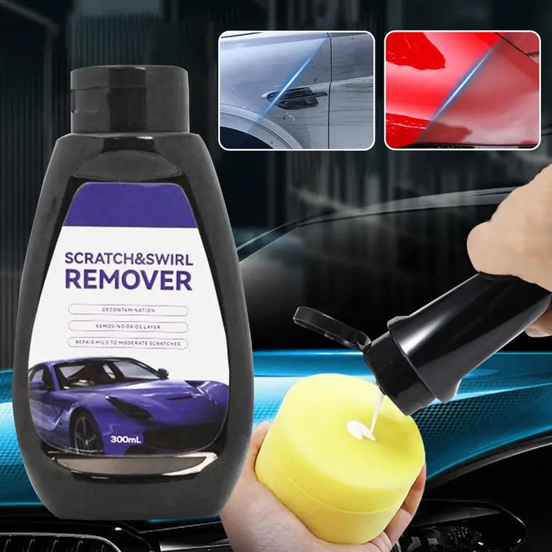 Removedor de arañazos compuesto para coche, restaurador de pintura para coche, eliminador de arañazos, 300ml, compuesto de frotamiento profesional, suministros de pulido para menor