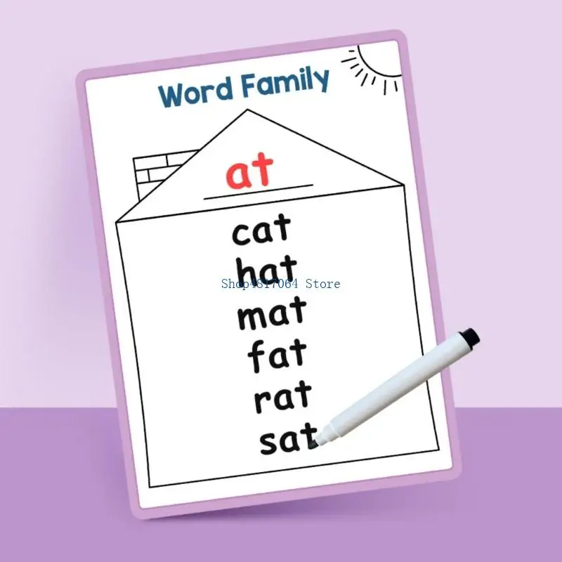 T3LB English Phonics Handwriting Paper Pad Erasable English Phonics Tracing Board