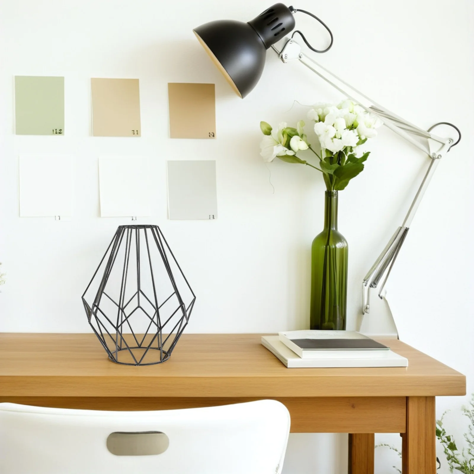 

1pc Metal Bulb Guard Cage Vintage Lamp Shade Industrial Pendant Light Cover For Home Ceiling Fixture Black Hanging Lampshade