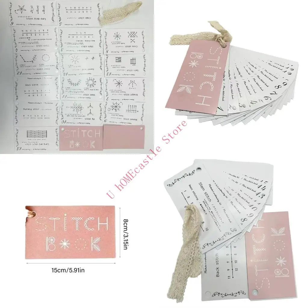 63HF Portable Stitching Guide Manual Pocket Size Sewing Guide Book For Beginner