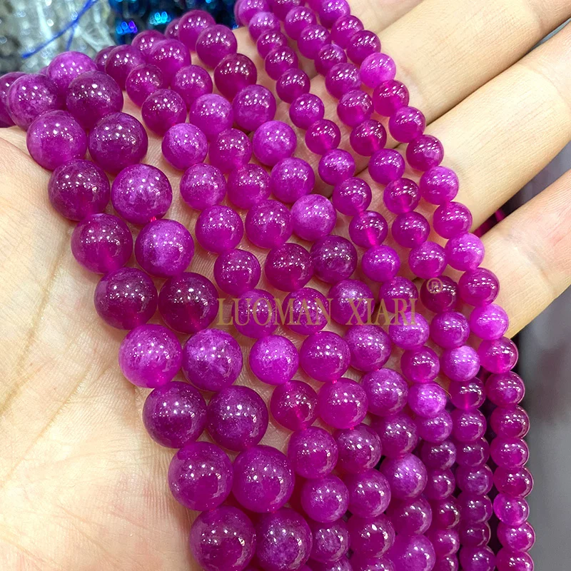 Natural Stone Beads Burmese Jade Sugilite Tourmaline Apatite Coral Kunzite Garnet For Jewelry Making Diy Bracelet Accessories