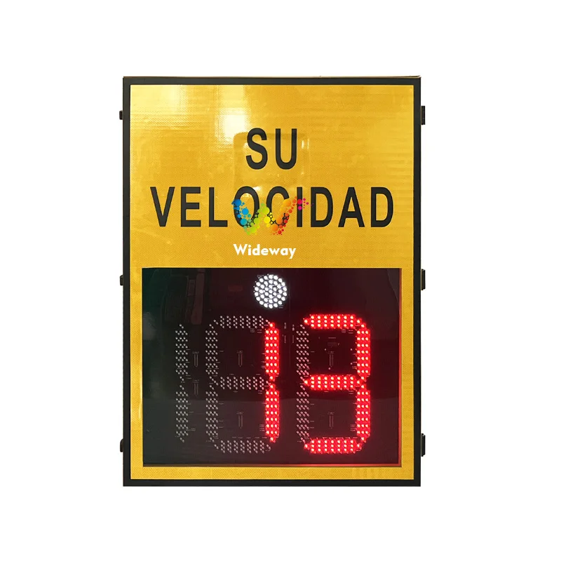 

Customizable Text Flashing Overspeed radar Detector with Two- or Three-digit Display Solar radar Speed Limit Sign