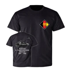 NVA T55 Veteran Nationale Volks Armee Panzer 9 Panzerdivision T-Shirt. Summer Cotton Short Sleeve O-Neck Mens T Shirt New