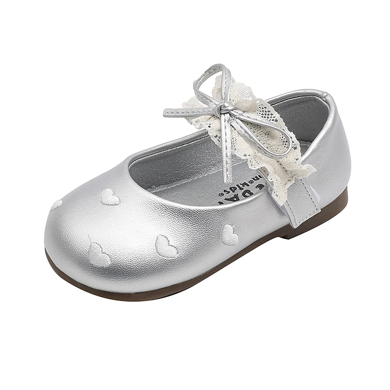 

girls Shoes Classic Dress Cute Bow-knot Heart Anti-slip Soft Sole flats Infant Girls Toddler Shoes