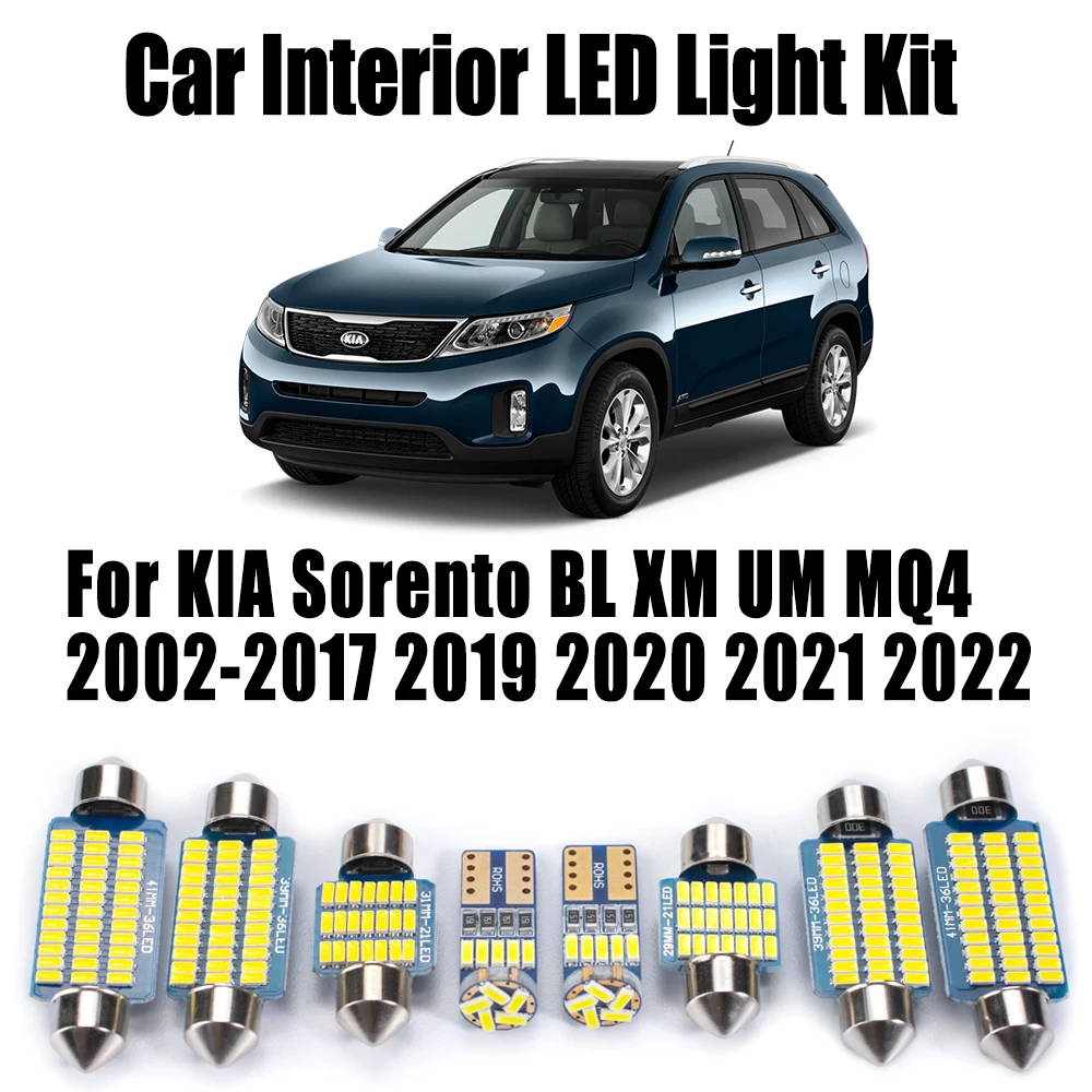 For KIA Sorento BL XM UM MQ4 2002- 2015 2016 2017 2019 2020 2021 2022 Vehicle Ceiling Bulbs Car LED Interior Map Dome Light Kit