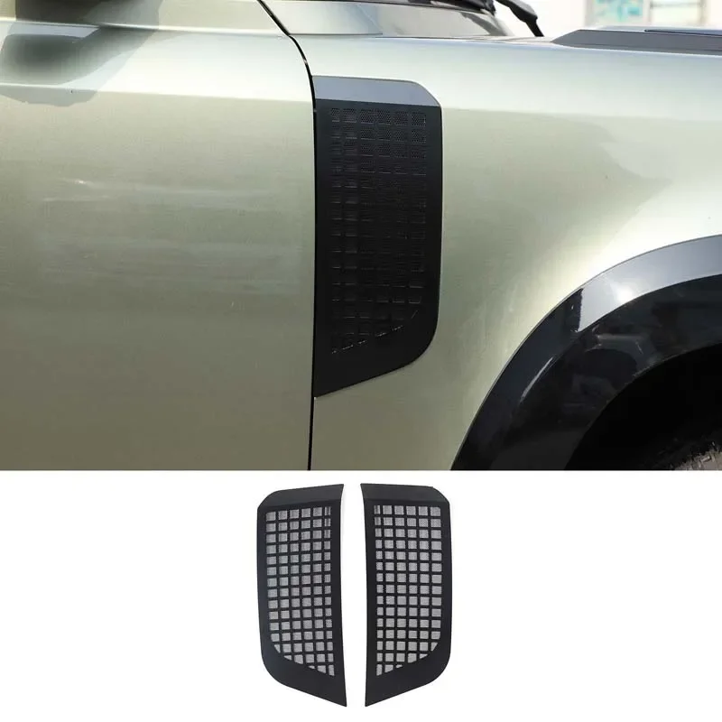 

Stainless Steel Car Side Fender Air Intake Net Trim Cover Sticker For Land Rover Defender 90 110 2020-2022 Car Accessories