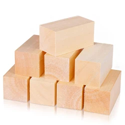 Basswood que cinzelam blocos 4x2x2 Polegada, grande kit de madeira dos blocos da cinzeladura do whittling para crianças adultos iniciantes ou especialista