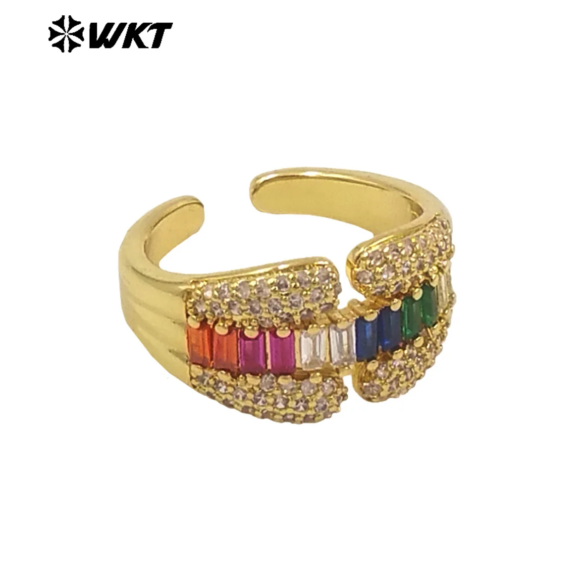 

WT-MR031 Classic Style High Quality Natural Gemstone With Zircon Inlaid Ring For Women Exquisite And Beautiful Jewelry