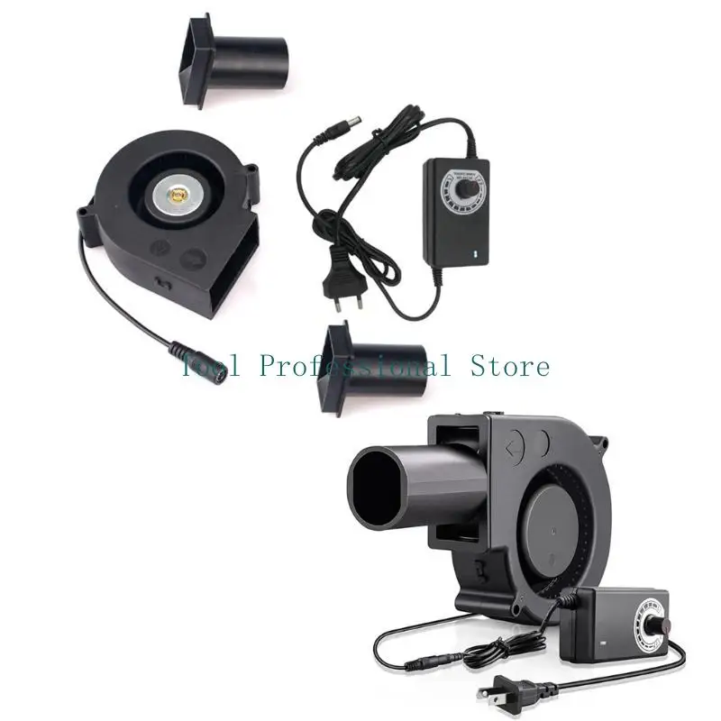 57QF Portatile 12V Alimentazione BBQ Ventilatore Stufa a legna Regolazione della velocità Mobile esterno Violento Regolatori