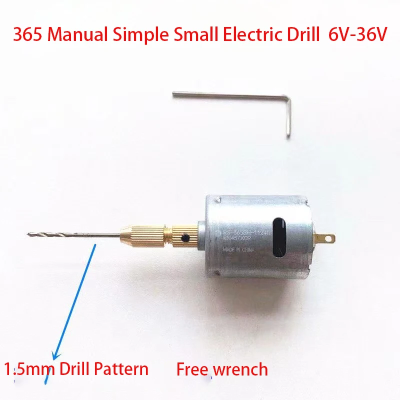 DIY Handmade Simple Small Electric Drill 130/280/385/395 Motor Small Power Punch Self-locking Drill Chuck