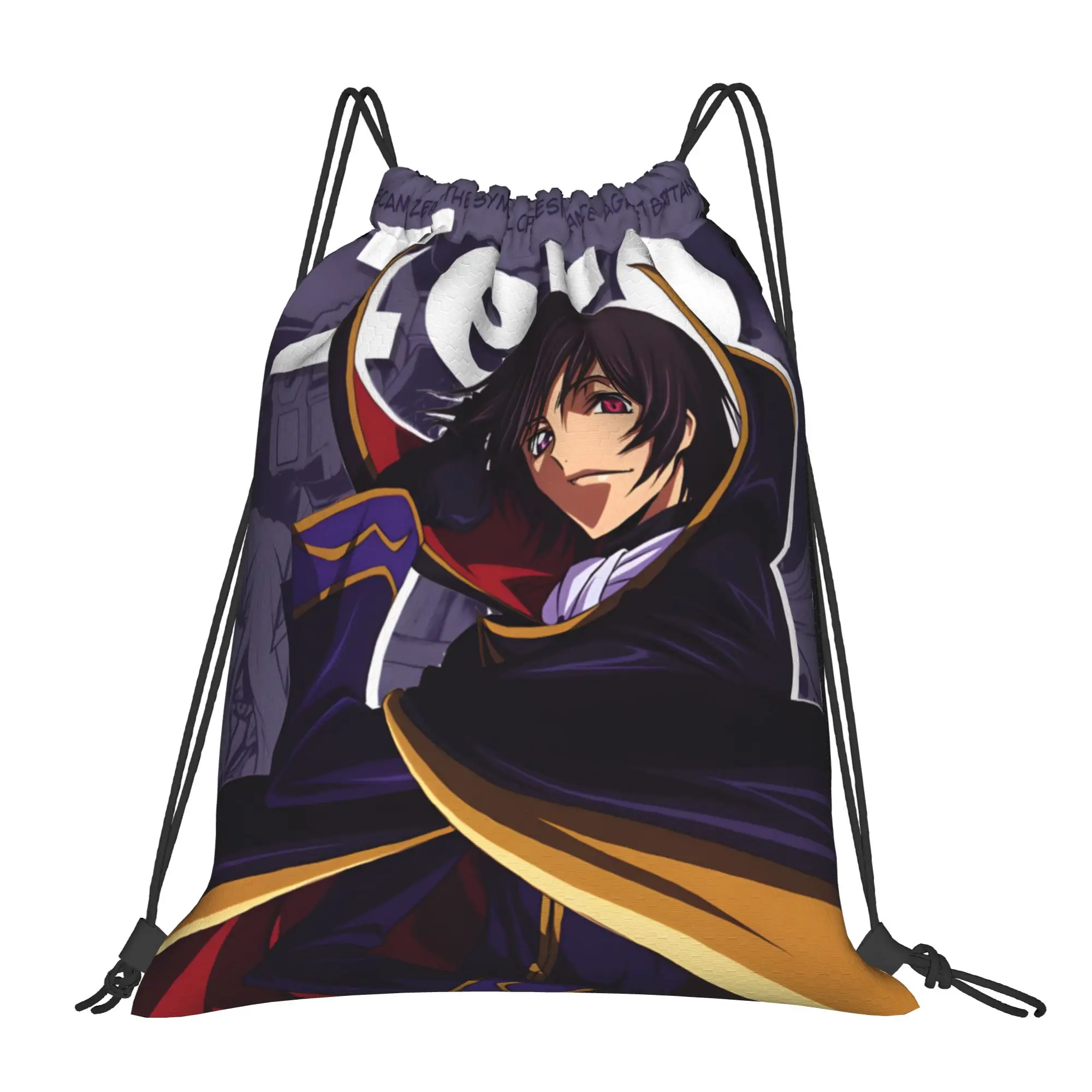 1 pc The Rebel Leader Code Geass Drawstring Bags Sports Unisex Storage Bag