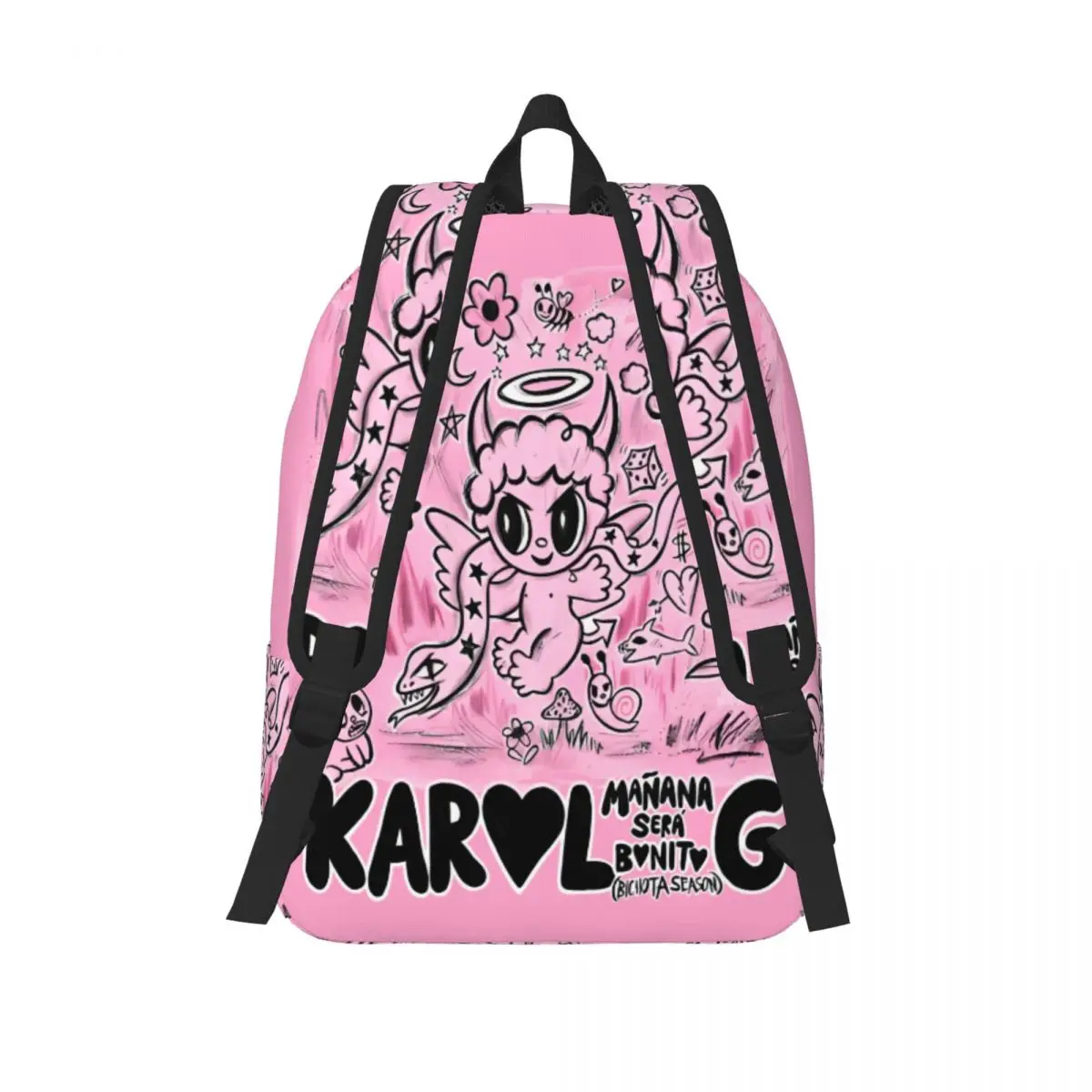 حقيبة ظهر Bichota Karol G للموسم للأولاد والبنات والأطفال والطلاب حقيبة كتب مدرسية لموسيقى الريغيون حقيبة نهارية لرياض الأطفال حقيبة أساسية هدية