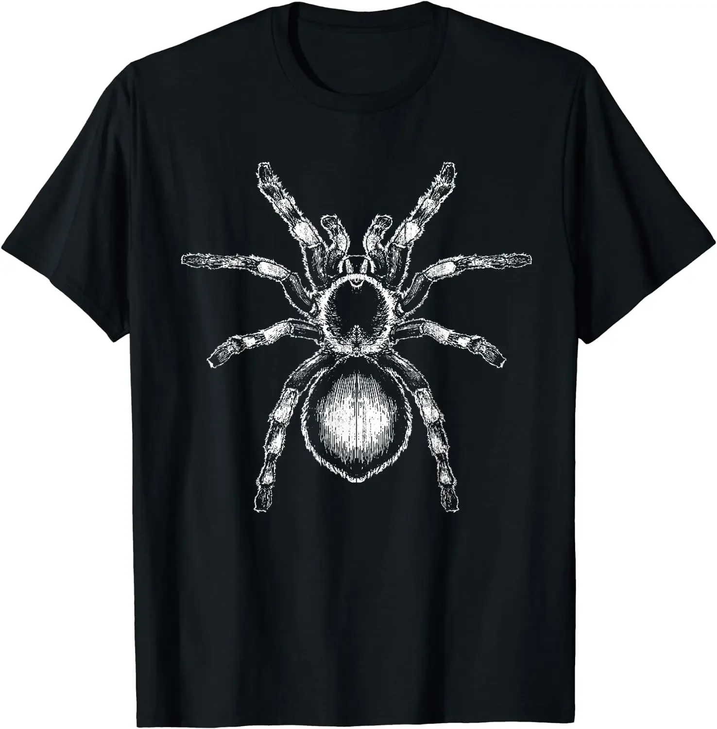 

Tarantula Spider Graphic Tee Vintage Engraving Style Round Neck Short Sleeve T-Shirt for Men Women Daily