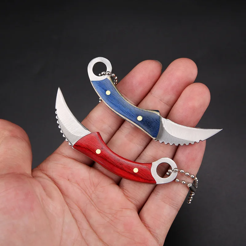 Knife, Mini Knife, Small Curved Knife, Self-defense, Outdoor, Portable, Keychain, Pendant, Folding Knife, Claw Knife