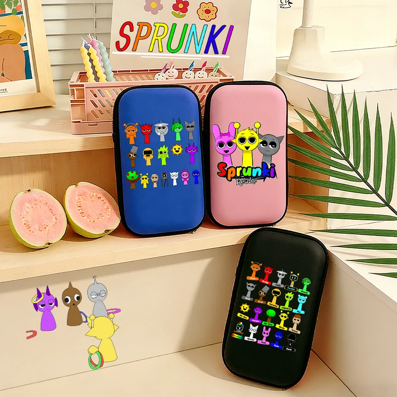 

Cute Sprunkis Travel Storage Boxs Charging Case Earphone Package Anime Portable Outdoor Cable Carrying Organizer Party Game Gift