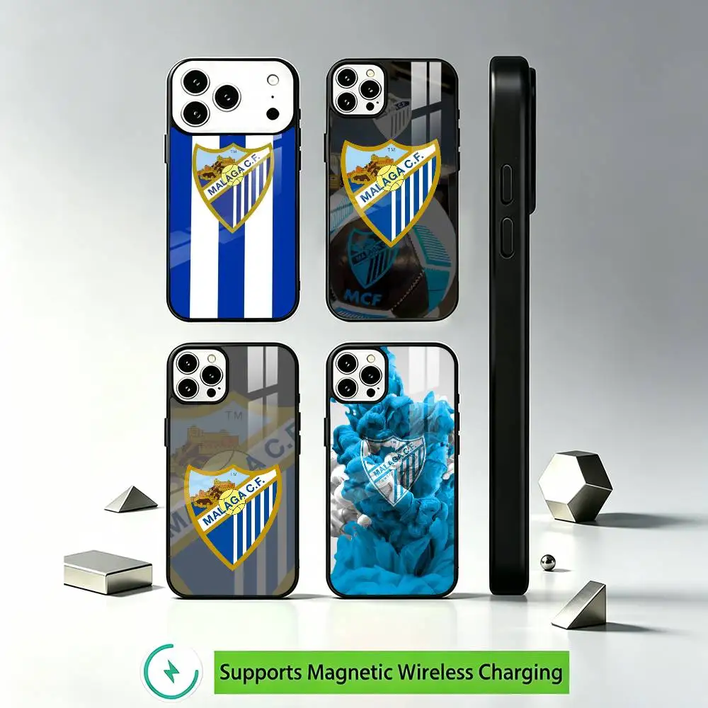 Football Cool M-Malaga CF  Phone Case For iPhone17,16,15,14,13,12 Plus,Pro Allows magnetic wireless charging