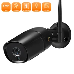 5MP WIFI IP Camera 2K Outdoor Wireless Bullet Camera Infrared Night Vision 4MP H.265 CCTV Security Camera Surveillance ICSEE