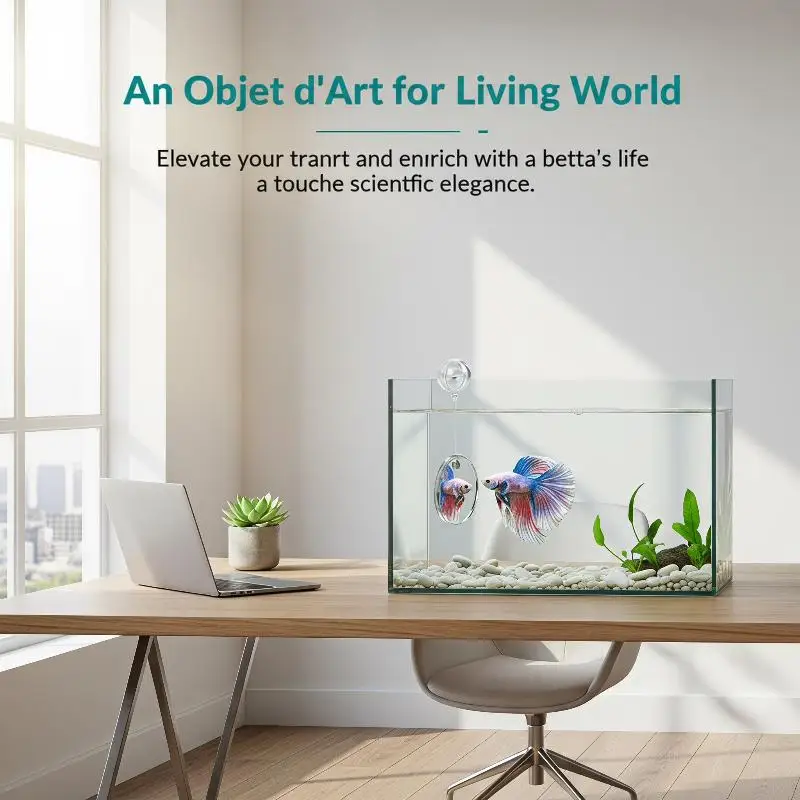 Betta Fish Training Mirror Double Sided Smooth Edge Suction Cup Mirror Aquarium Tank Decoration