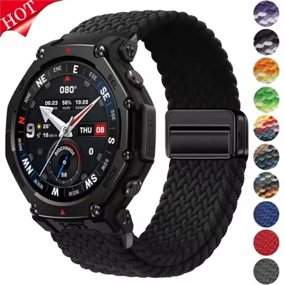 20mm 22mm Nylon Band for Amazfit Helio Balance 3 2 T-Rex3 Pro Magnetic Buckle Strap Bracelet Amazfit Active 3-2-Max/Bip 6 5 Max view 6