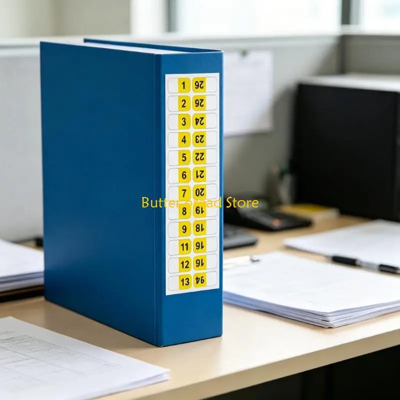 W89C 10 Sheets Multicolored Index Tabs For Planner Notebook and Document Management