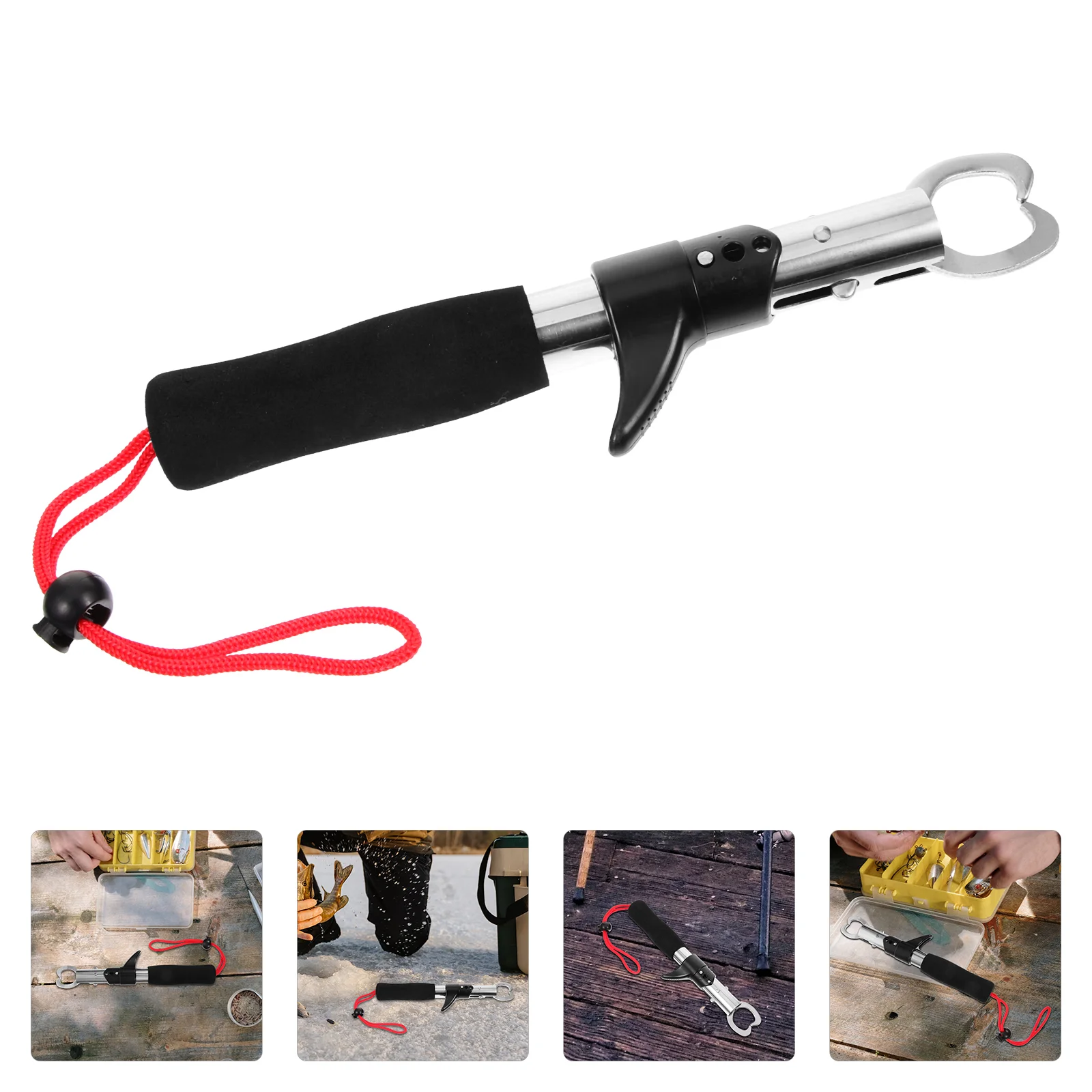 Catfish Mouth Pliers Stainless Steel Controller with Ruler and Weighing Clamp Scissors Compact Wire Fishing