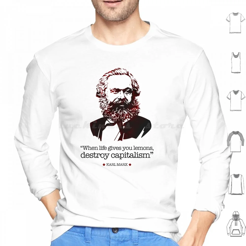 Marx When Life Gives You Lemons Hoodies Long Sleeve Beliefs Capitalism Carl Communist Ideology Manifesto Marx Marxism