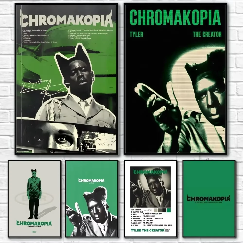لوحة فنية جدارية من Rapper T-Tyler Creator C-Chromakopia، ملصق مطبوع على القماش عالي الدقة، مناسب للمنزل، غرفة المعيشة، لوحة تزيين الغرفة