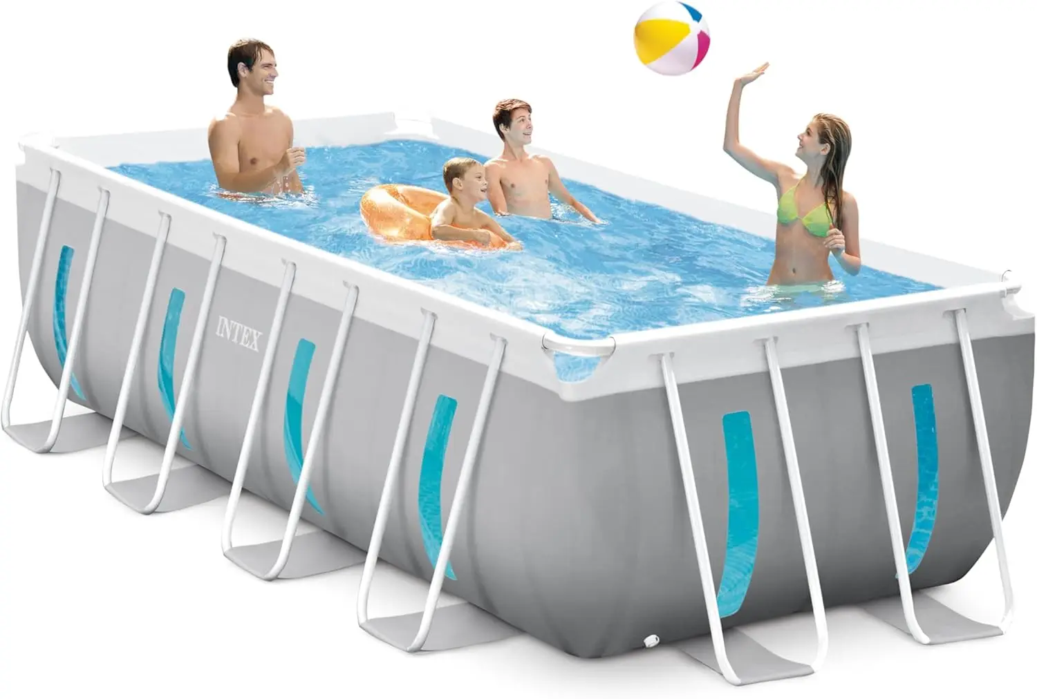 26769EH 13ft X 6.5ft x 48in Prism Frame Clearview Rectangular Above Ground Swimming Pool Set