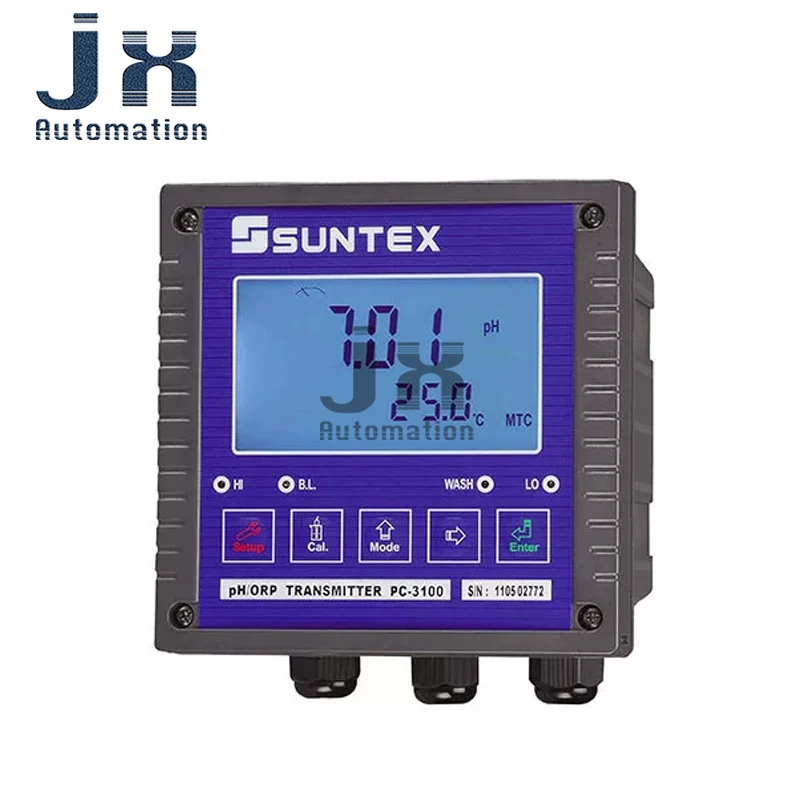 SUNTEX PC‑3310 PC‑3310‑RS Intelligent pH ORP Transmitter Industrial Online Water Quality Monitor Controller for Water Treatment