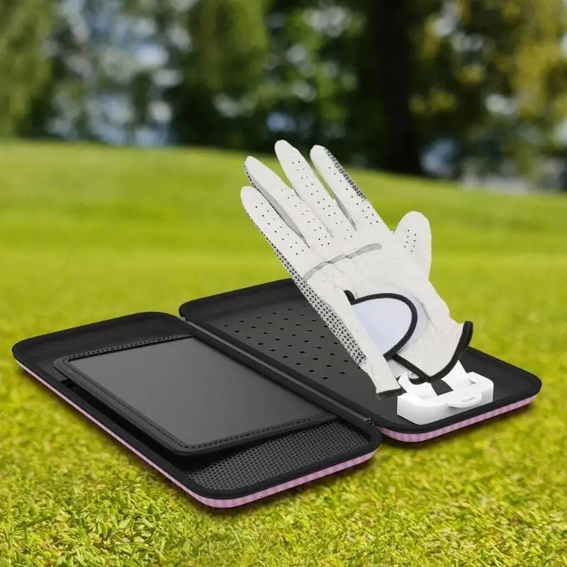 652F Golf Glove Case, Golf Glove Box with Gloves Holder for Golf Bag Accessories, Golf Storage for Tees, Divot Tool