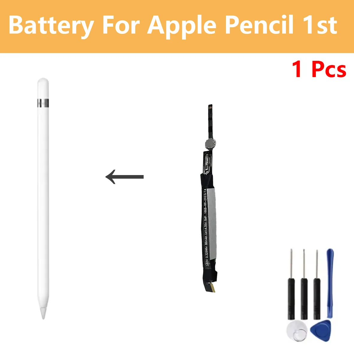 

3.85V 85mAh Battery For Apple Pencil 1st Battery Charger Batteies + Free Tools