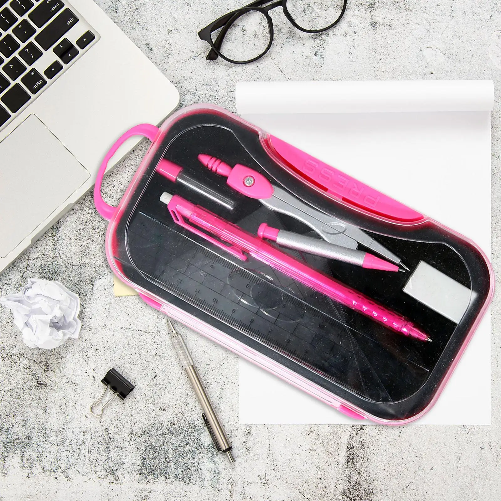 Math Geometry Set Maths Set Compass Set Eraser Triangle Ruler Durable Ruler Set Protractor for Supplies Mathematician Drawing
