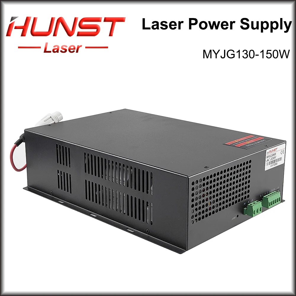 Hunst MYJG 130 واط CO2 مصدر طاقة الليزر 130 ~ 150 واط مولد الليزر لآلة قطع النقش Co2 أنبوب زجاجي