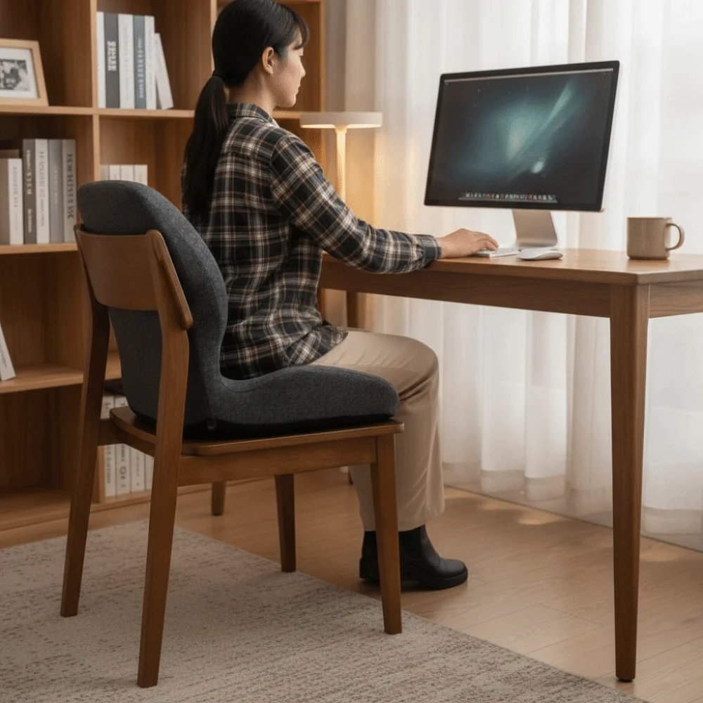 Ergonomic Seat Cushion Non-Slip One-Piece Design Backrest Pad Long Drive Orthopedic Lumbar Support Cushion Gaming Chair