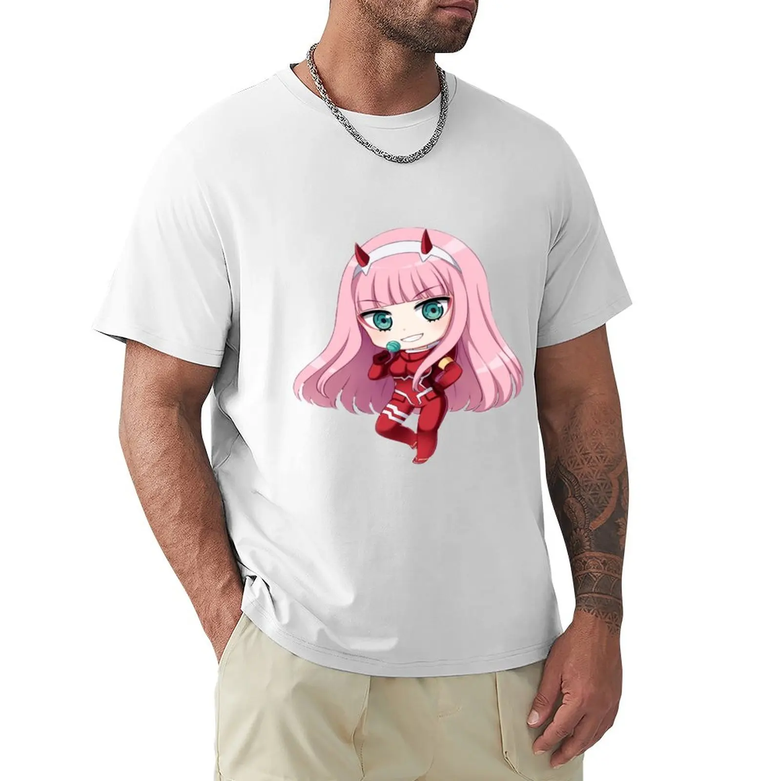 

Anime zerotwo merchantdice T-Shirt tops customs oversized workout shirts for men