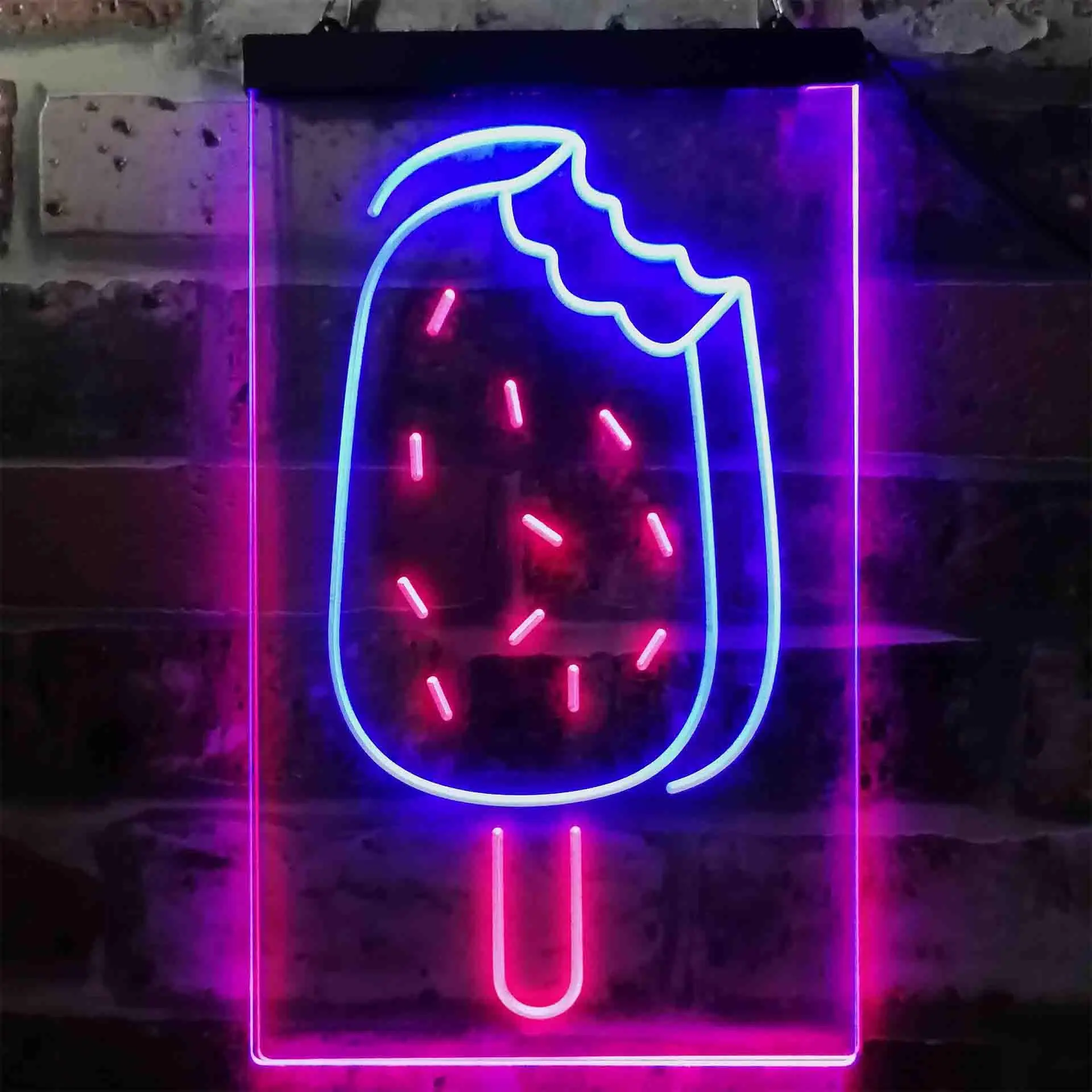 Ice Bar. Ice-cream Pop Bar Popsicle Dual Color Led Neon Sign st6-i3777