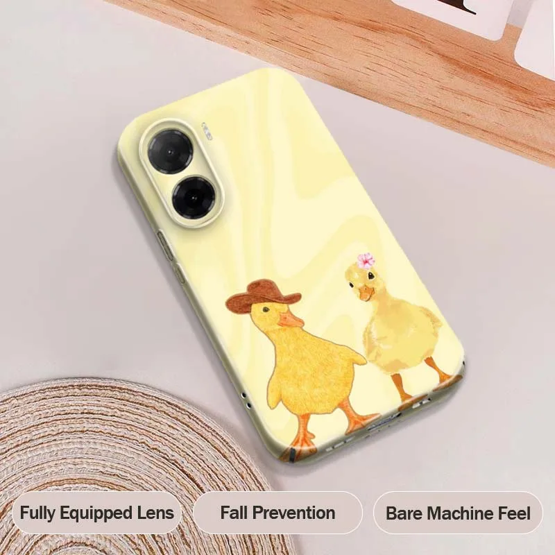 

Cute Duck Cowboy Hat Phone Case For Xiaomi Mi Poco F3 F4 F5 F6 F8 X3 X4 X5 X6 X7 M3 M4 M5s M6 GT Pro 5G Feilin Shell