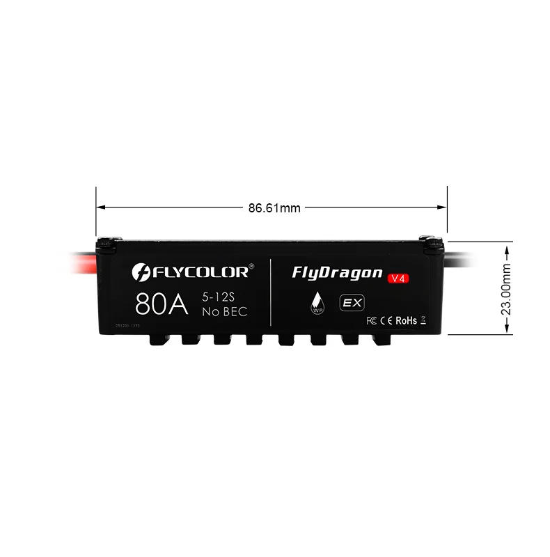 Flycolor FlyDragon 80A V4 ESC Plastic 5-14S Multi-Rotor Brushless Speed Controller for Quadcopter U-AV Dr-one RC Parts