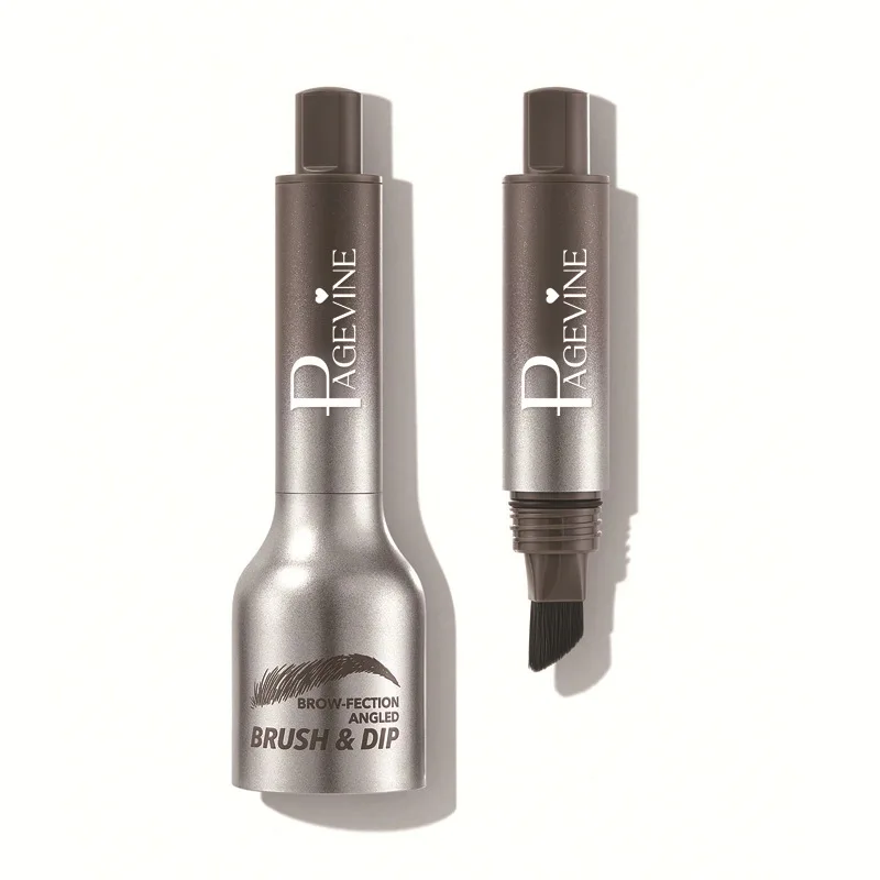 3D Wilde Wenkbrauwpotlood Wenkbrauw Tint Pen Vierkant Schuine Borstel Fluwelen Brow Dye Crème Haarlijn Anti-vlekken Waterdicht Multifunctioneel