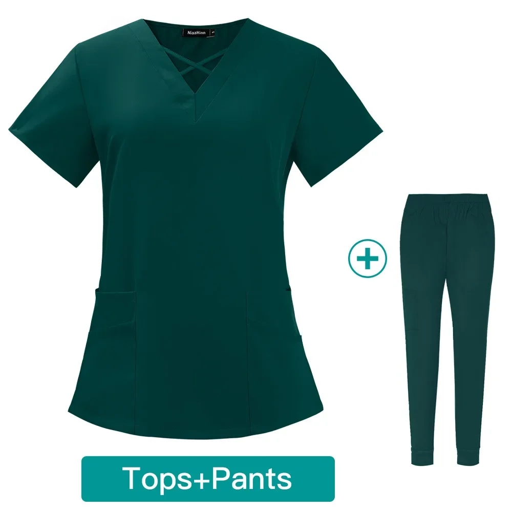 Uniformes médicaux pour femmes, ensembles de gommages pour médecins, accessoires pour infirmières chirurgicales, hôpital, clinique dentaire, beauté, Spa, laboratoire, vêtements de travail