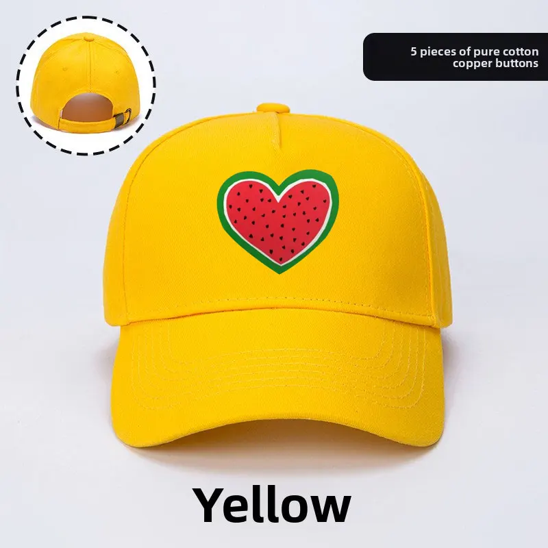 Watermelon Heart Printed Summer Baseball Cap Unisex Adjustable Men Women Sport Trucker Hat Quality Personalized Caps