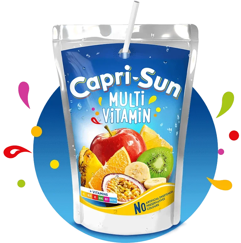 Capri Sun Juices - 10 Units - Orange Capri-Sun Juices - Tropical - Cherry - Multivitamins - Multifruits - Jungle - Safari - Capri Sun Juices 7 Flavors - 200 ml