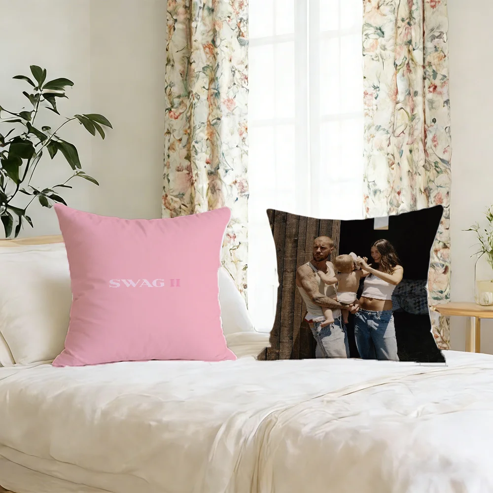 J-Justin B-Bieber SWAG II cushion cover For Pillow Printing Sofa Decoration Home Car Room Coffee Shop Office Nordic Simplicity